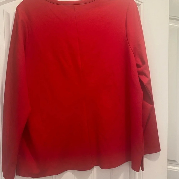 Lane Bryant plus size heavyweight knit long sleeve sheer bodice top 18/20 - Picture 2 of 4